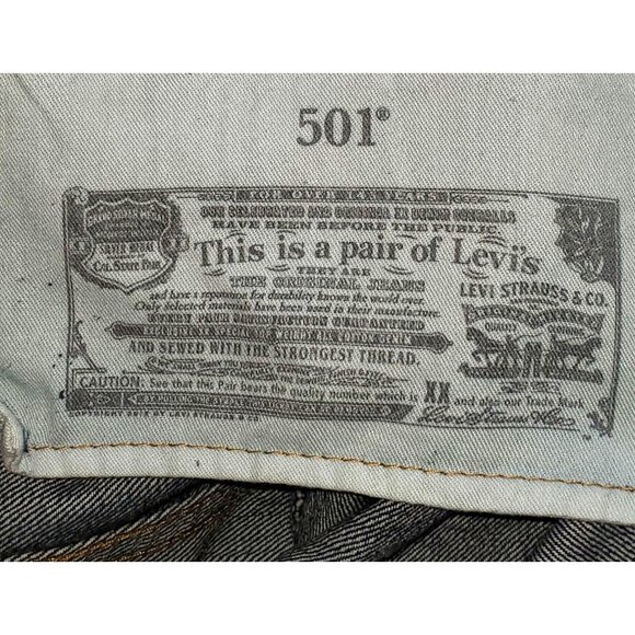 NWT Levi's 501 Men's Original-Fit Dark Stonewash Denim Jeans Size 42X30 1433 - Picture 12 of 12